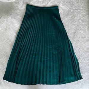 Emerald Green Flowy J. Crew Skirt